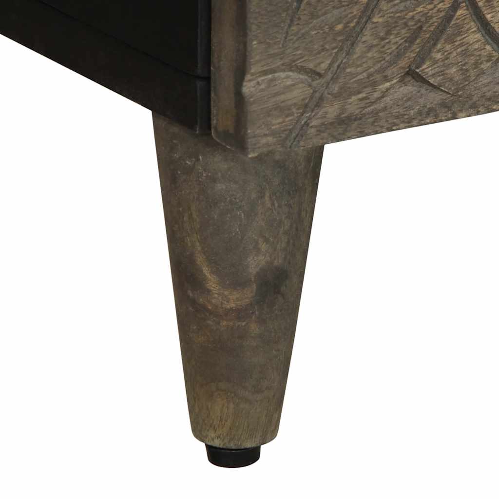 Nachtkastjes 2 st 40x33x46 cm massief mangohout lichtgrijs is nu te koop bij PeponiXL, paradijselijk wonen!