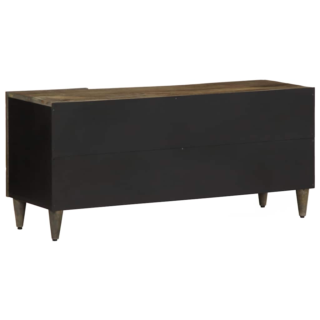 Tv-meubel 105x33,5x46 cm massief mangohout lichtgrijs is nu te koop bij PeponiXL, paradijselijk wonen!