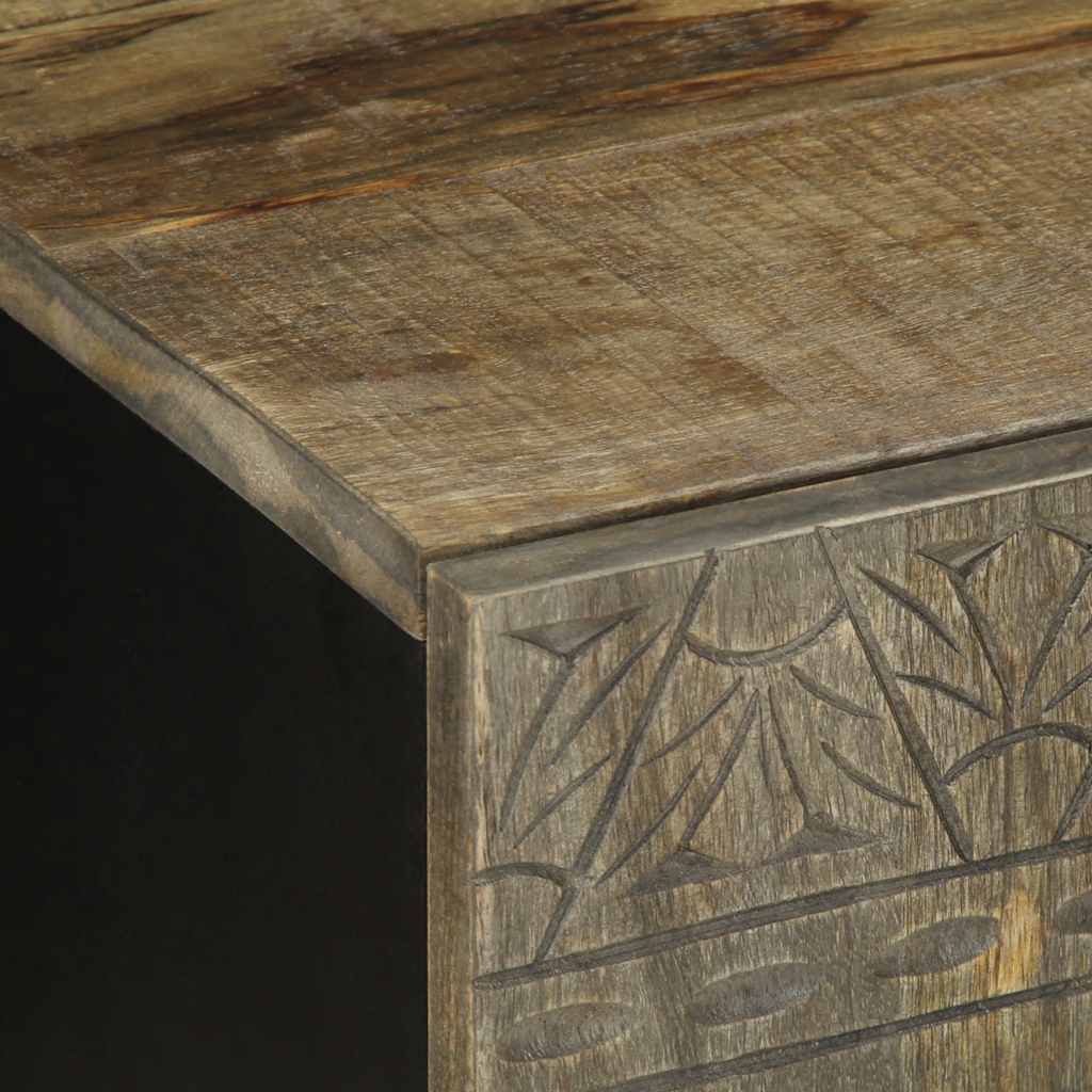 Tv-meubel 105x33,5x46 cm massief mangohout lichtgrijs is nu te koop bij PeponiXL, paradijselijk wonen!