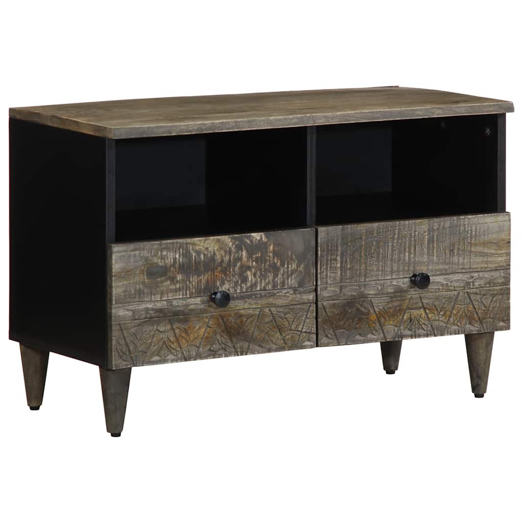 Tv-meubel 70x33,5x46 cm massief mangohout lichtgrijs is nu te koop bij PeponiXL, paradijselijk wonen!