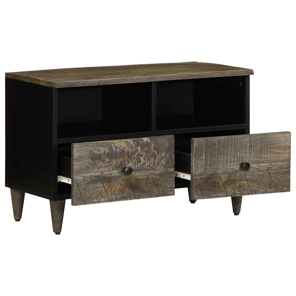 Tv-meubel 70x33,5x46 cm massief mangohout lichtgrijs is nu te koop bij PeponiXL, paradijselijk wonen!
