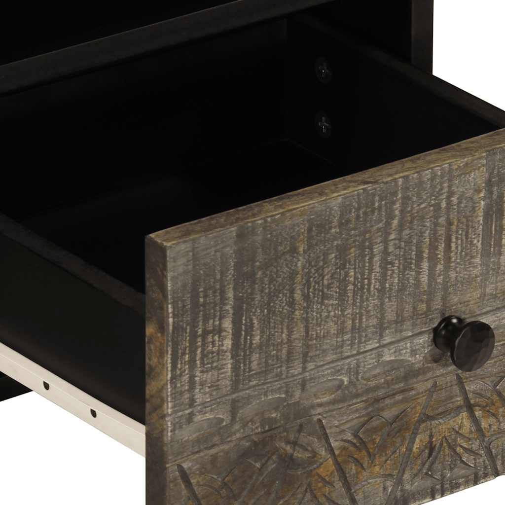Tv-meubel 70x33,5x46 cm massief mangohout lichtgrijs is nu te koop bij PeponiXL, paradijselijk wonen!
