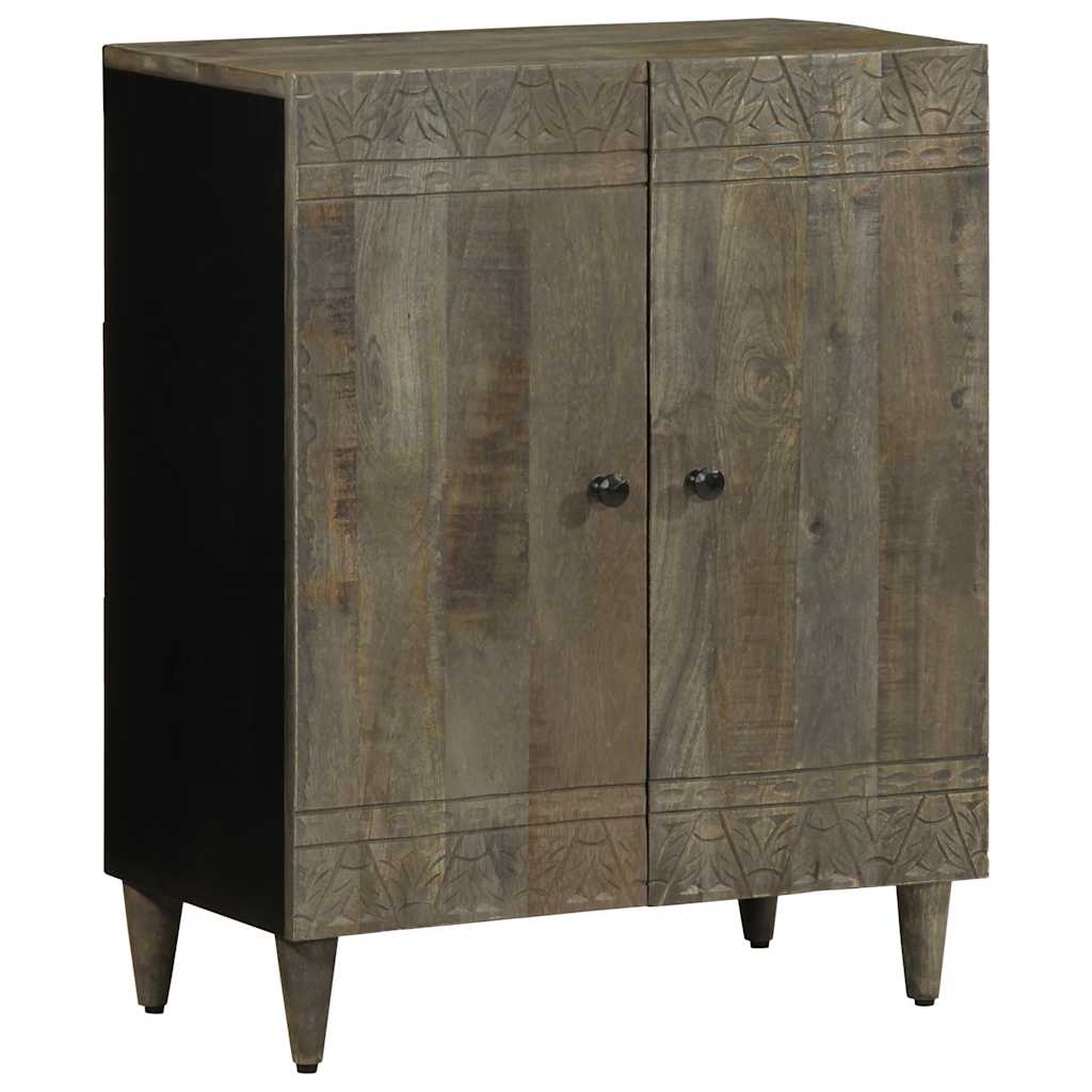 Dressoir 60x33,5x75 cm massief mangohout lichtgrijs is nu te koop bij PeponiXL, paradijselijk wonen!
