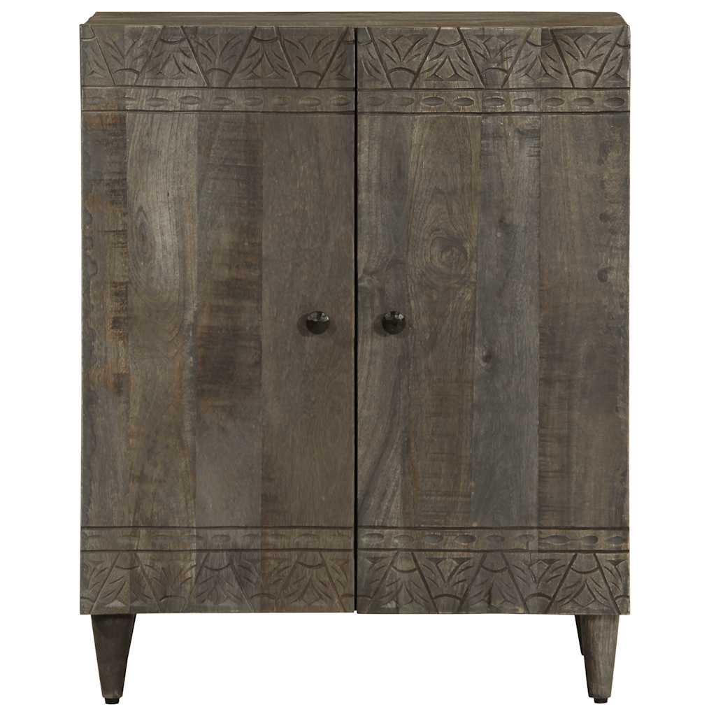 Dressoir 60x33,5x75 cm massief mangohout lichtgrijs is nu te koop bij PeponiXL, paradijselijk wonen!