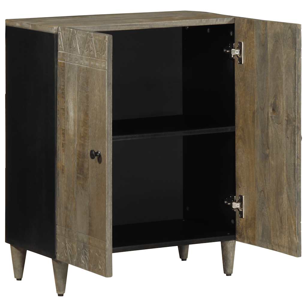 Dressoir 60x33,5x75 cm massief mangohout lichtgrijs is nu te koop bij PeponiXL, paradijselijk wonen!