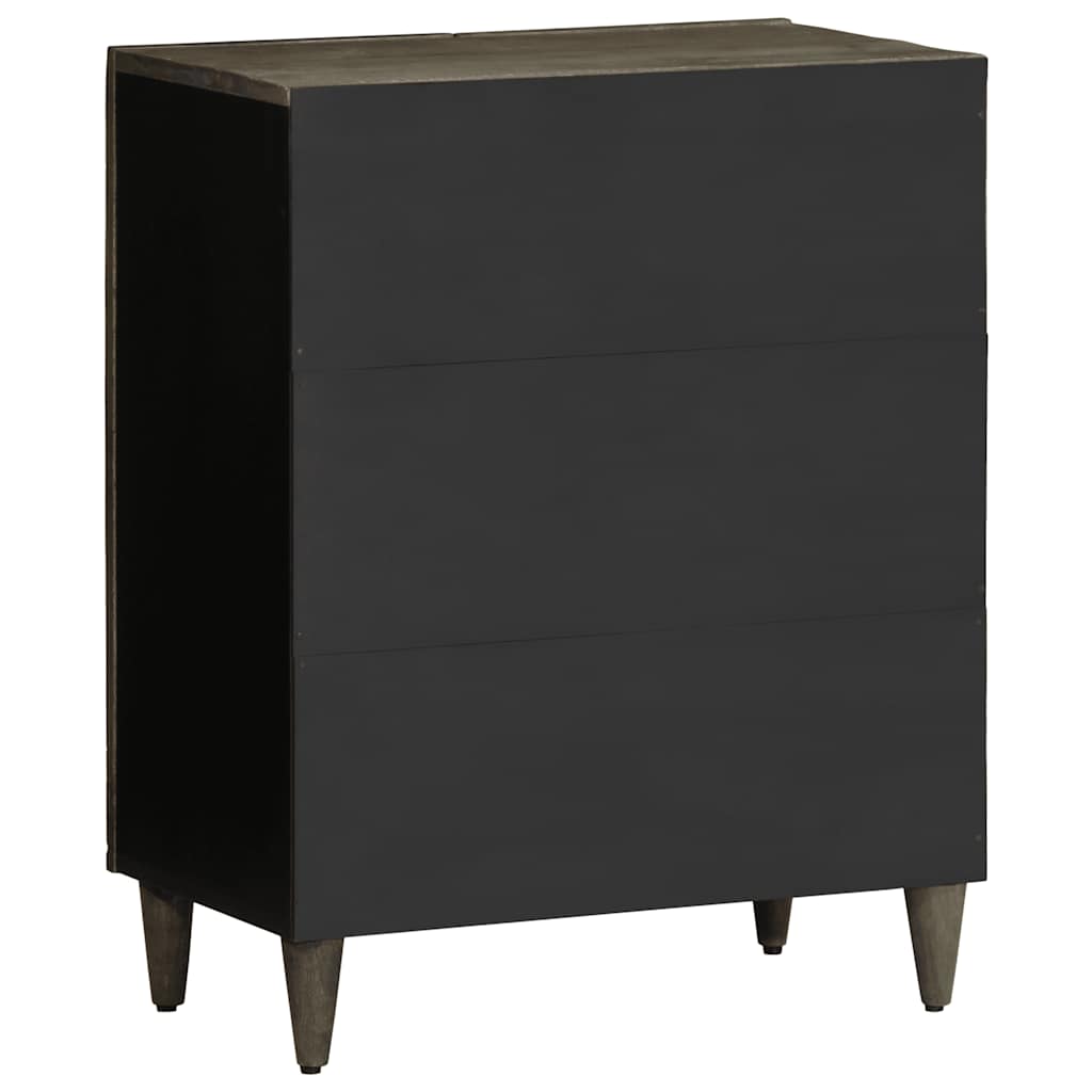 Dressoir 60x33,5x75 cm massief mangohout lichtgrijs is nu te koop bij PeponiXL, paradijselijk wonen!