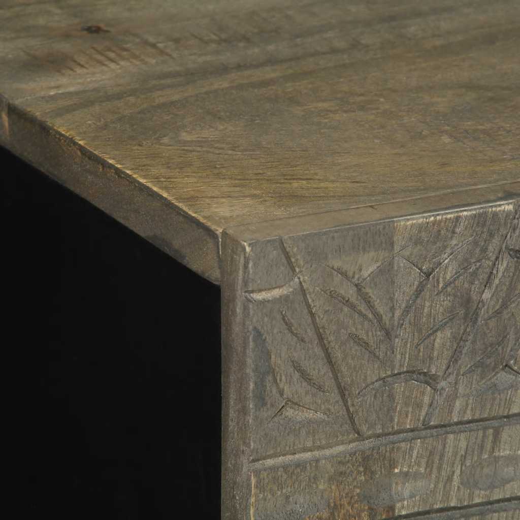 Dressoir 60x33,5x75 cm massief mangohout lichtgrijs is nu te koop bij PeponiXL, paradijselijk wonen!