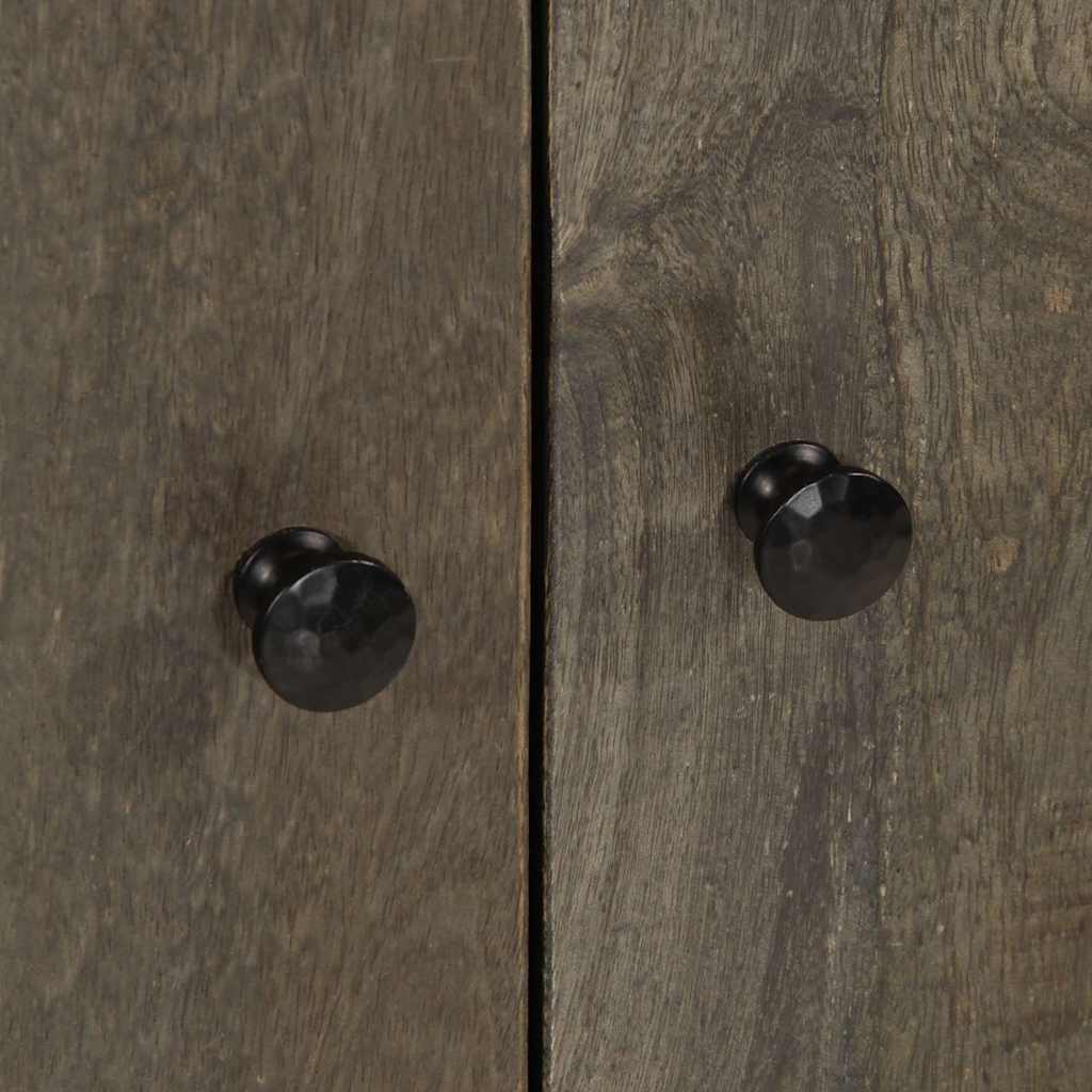 Dressoir 60x33,5x75 cm massief mangohout lichtgrijs is nu te koop bij PeponiXL, paradijselijk wonen!