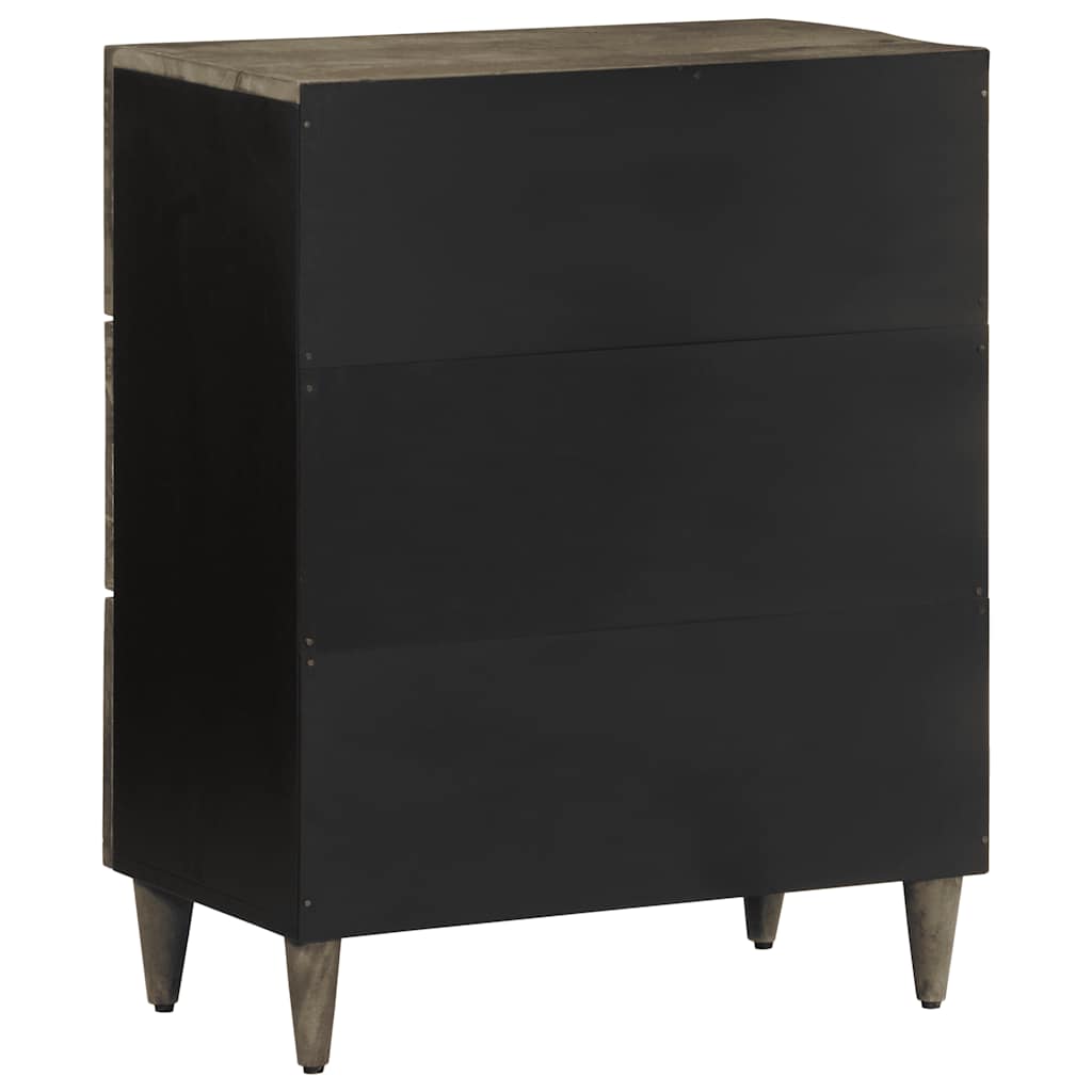 Dressoir 60x33,5x75 cm massief mangohout lichtgrijs is nu te koop bij PeponiXL, paradijselijk wonen!