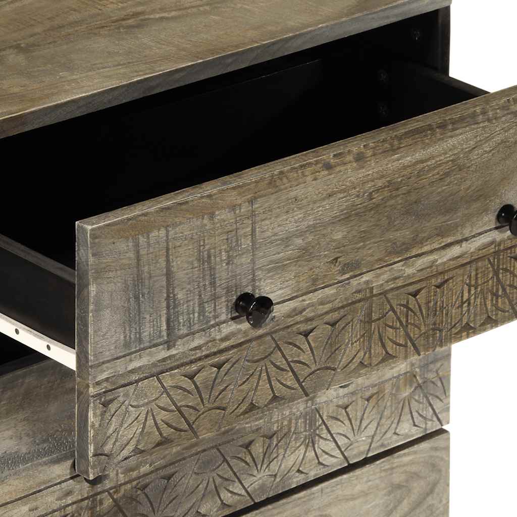 Dressoir 60x33,5x75 cm massief mangohout lichtgrijs is nu te koop bij PeponiXL, paradijselijk wonen!