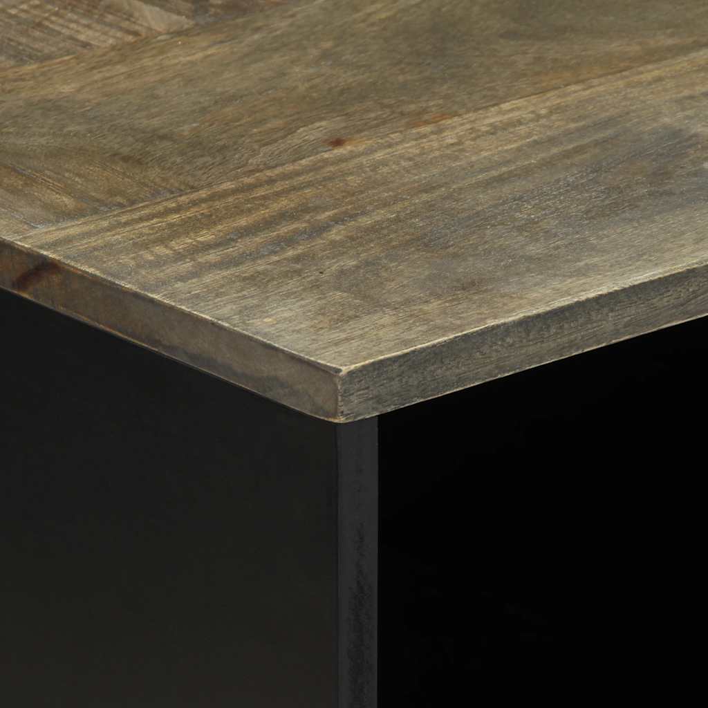 Salontafel 80x50x40 cm massief mangohout lichtgrijs is nu te koop bij PeponiXL, paradijselijk wonen!