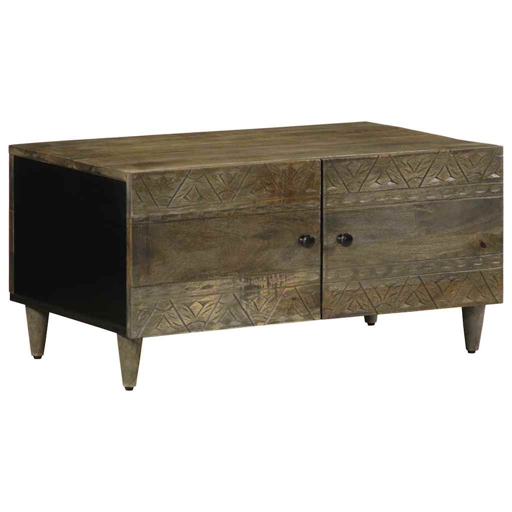 Salontafel 80x50x40 cm massief mangohout lichtgrijs is nu te koop bij PeponiXL, paradijselijk wonen!