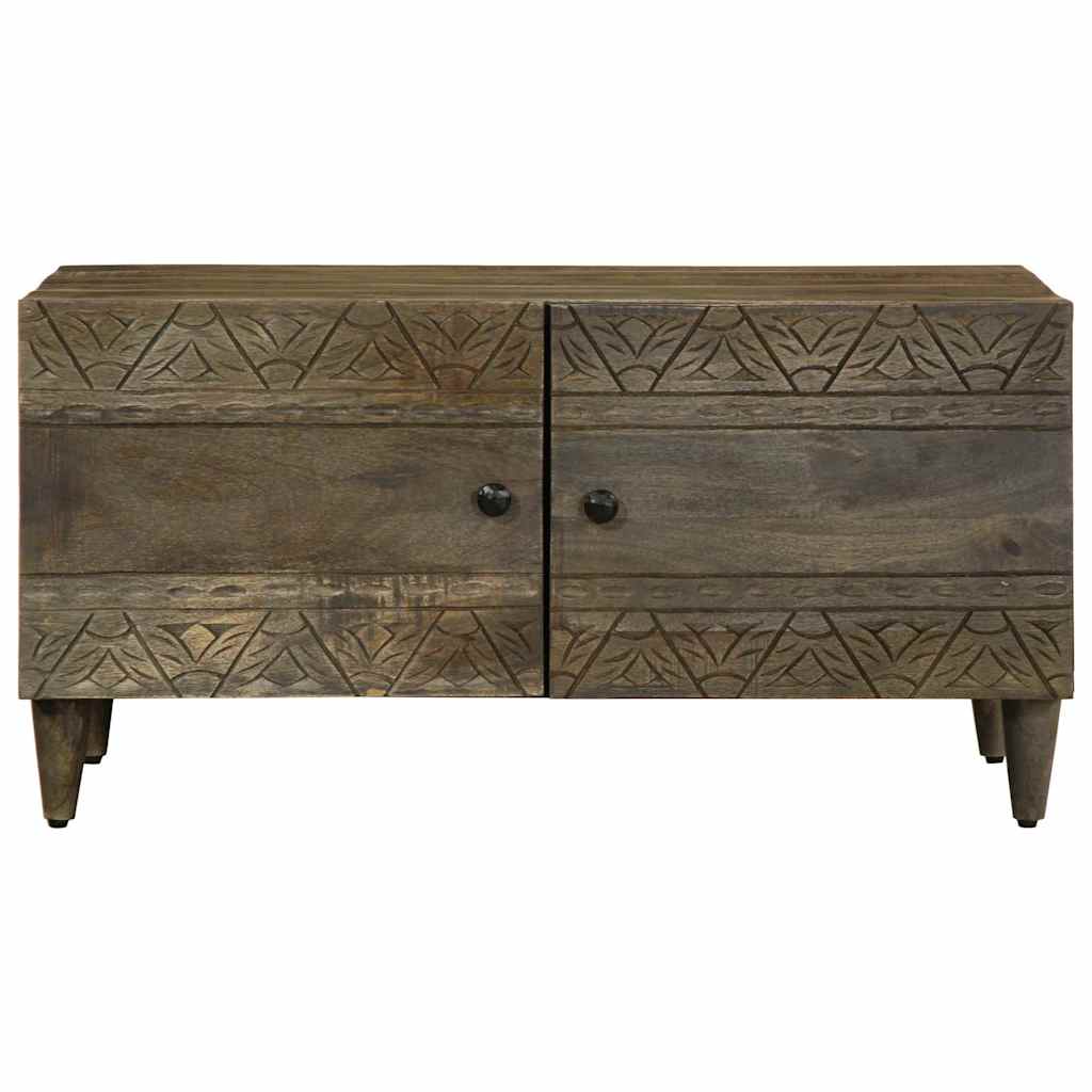 Salontafel 80x50x40 cm massief mangohout lichtgrijs is nu te koop bij PeponiXL, paradijselijk wonen!
