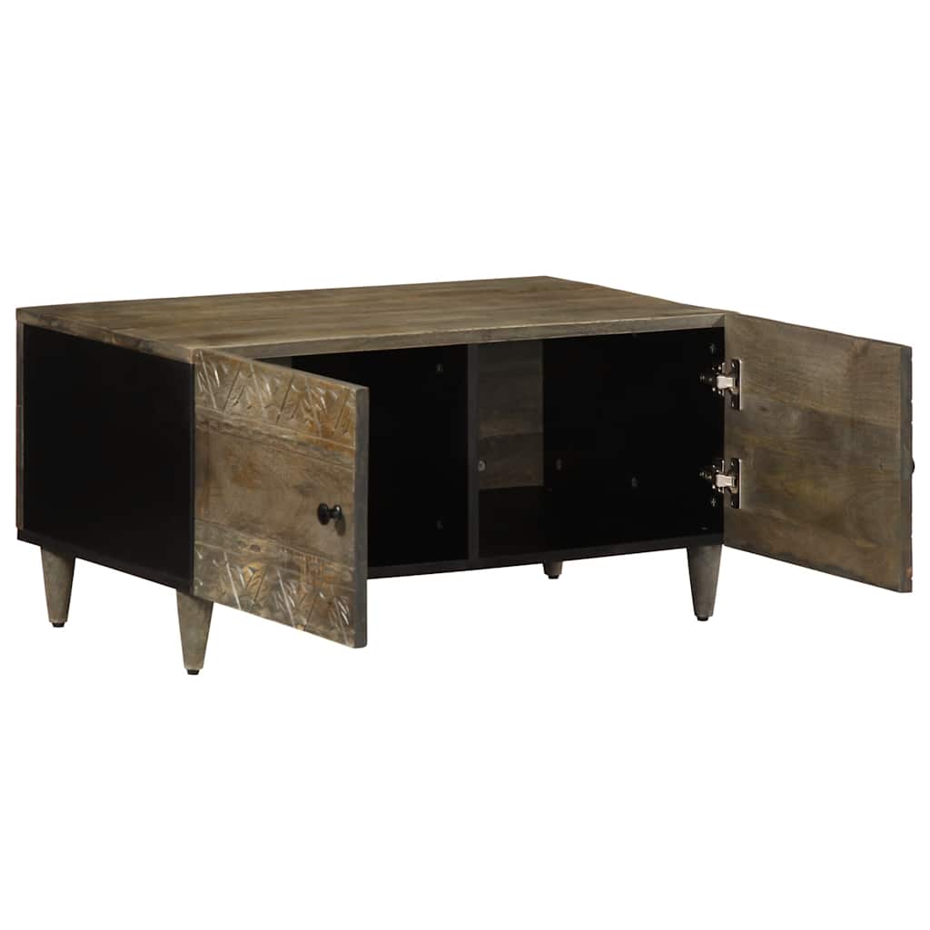 Salontafel 80x50x40 cm massief mangohout lichtgrijs is nu te koop bij PeponiXL, paradijselijk wonen!