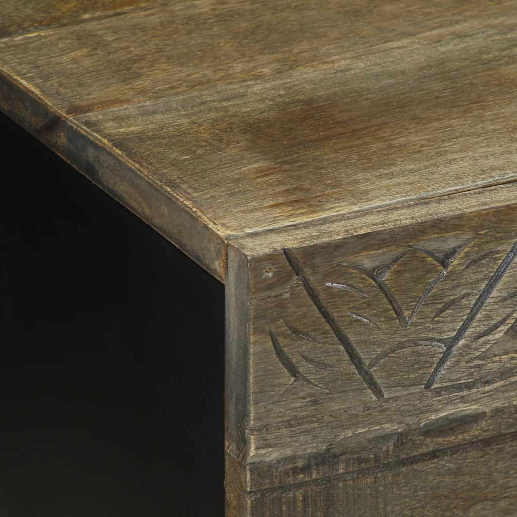 Salontafel 80x50x40 cm massief mangohout lichtgrijs is nu te koop bij PeponiXL, paradijselijk wonen!