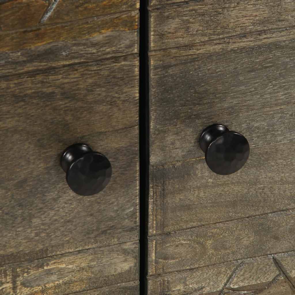Salontafel 80x50x40 cm massief mangohout lichtgrijs is nu te koop bij PeponiXL, paradijselijk wonen!