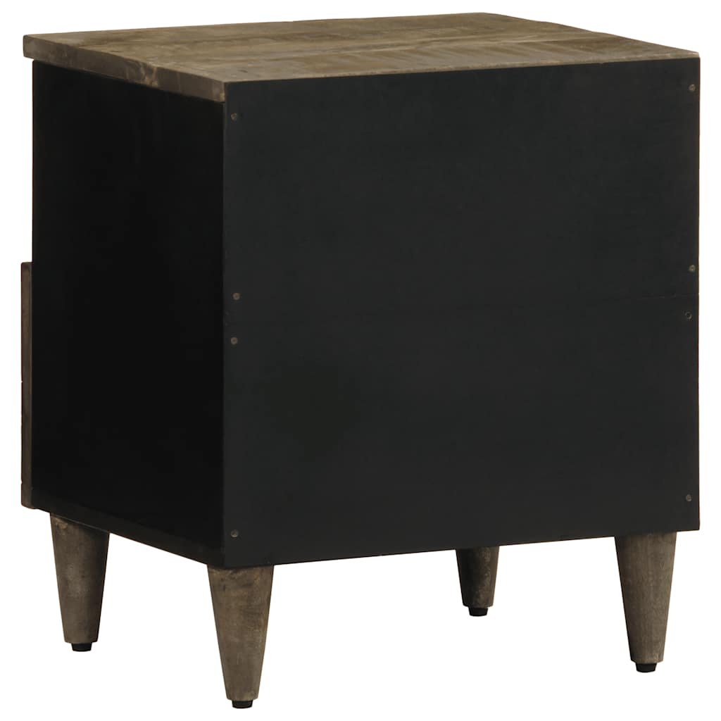 Nachtkastje 40x33x46 cm massief mangohout lichtgrijs is nu te koop bij PeponiXL, paradijselijk wonen!