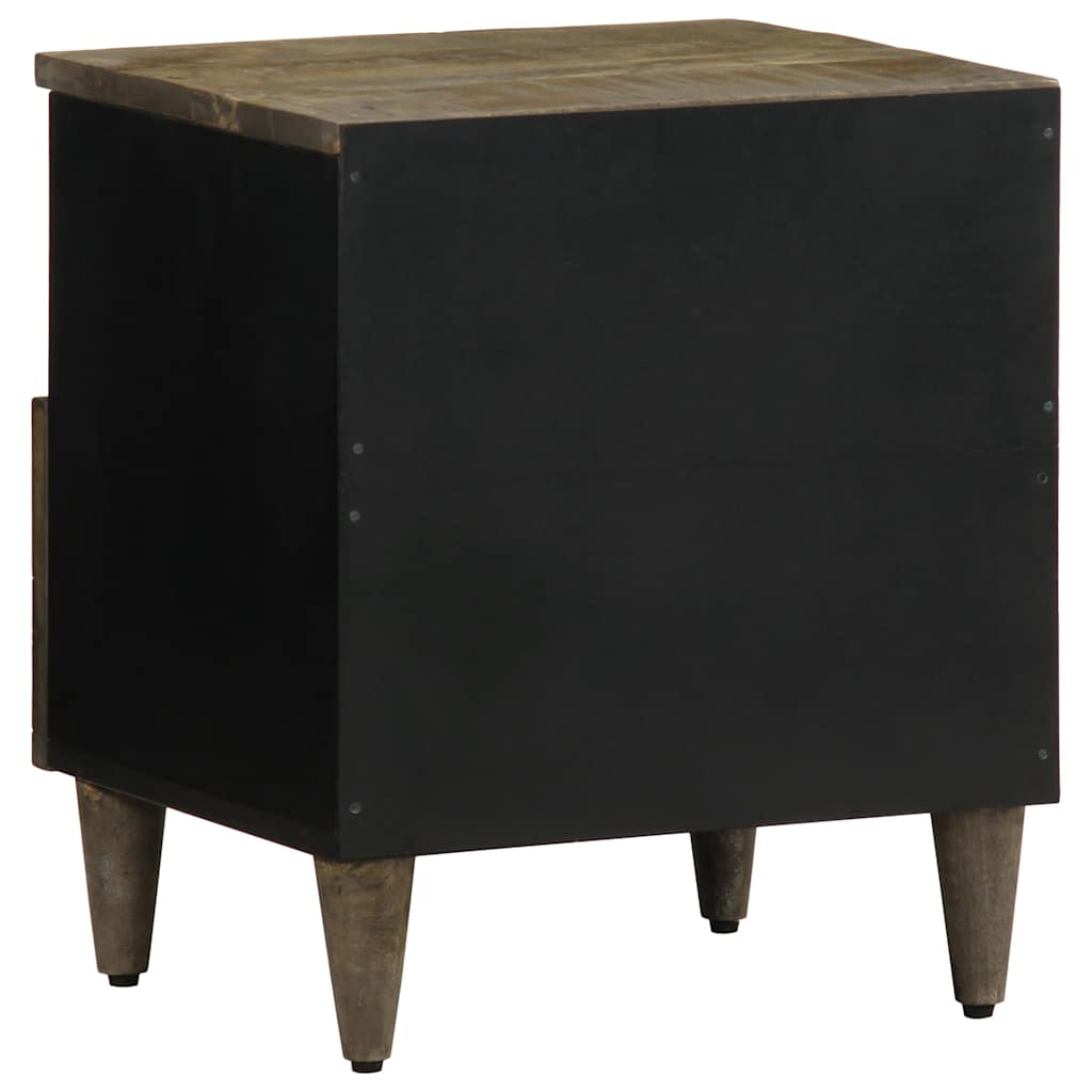 Nachtkastjes 2 st 40x33x46 cm massief mangohout lichtgrijs is nu te koop bij PeponiXL, paradijselijk wonen!