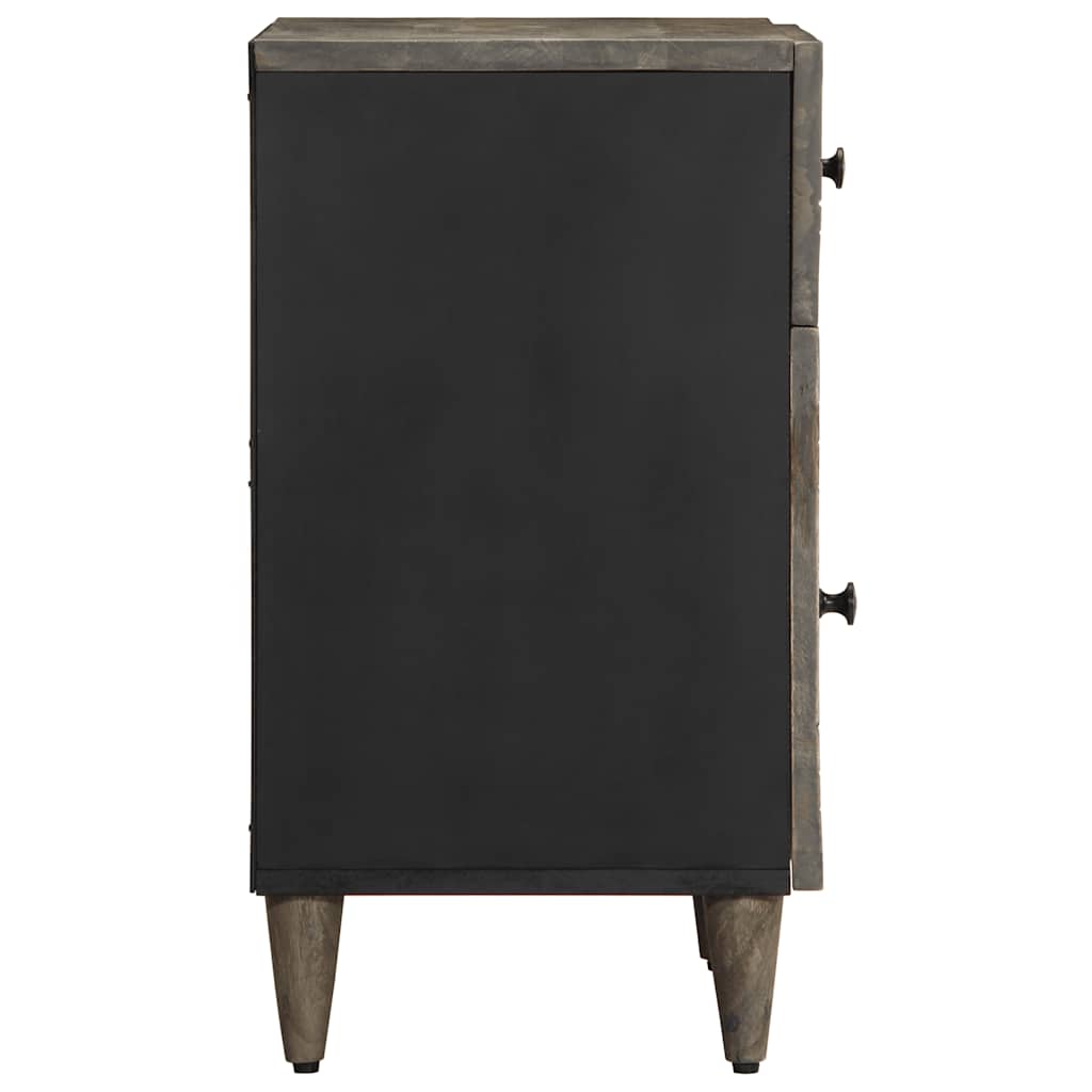 Nachtkastje 50x33x60 cm massief mangohout lichtgrijs is nu te koop bij PeponiXL, paradijselijk wonen!