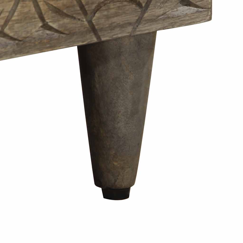 Nachtkastje 50x33x60 cm massief mangohout lichtgrijs is nu te koop bij PeponiXL, paradijselijk wonen!