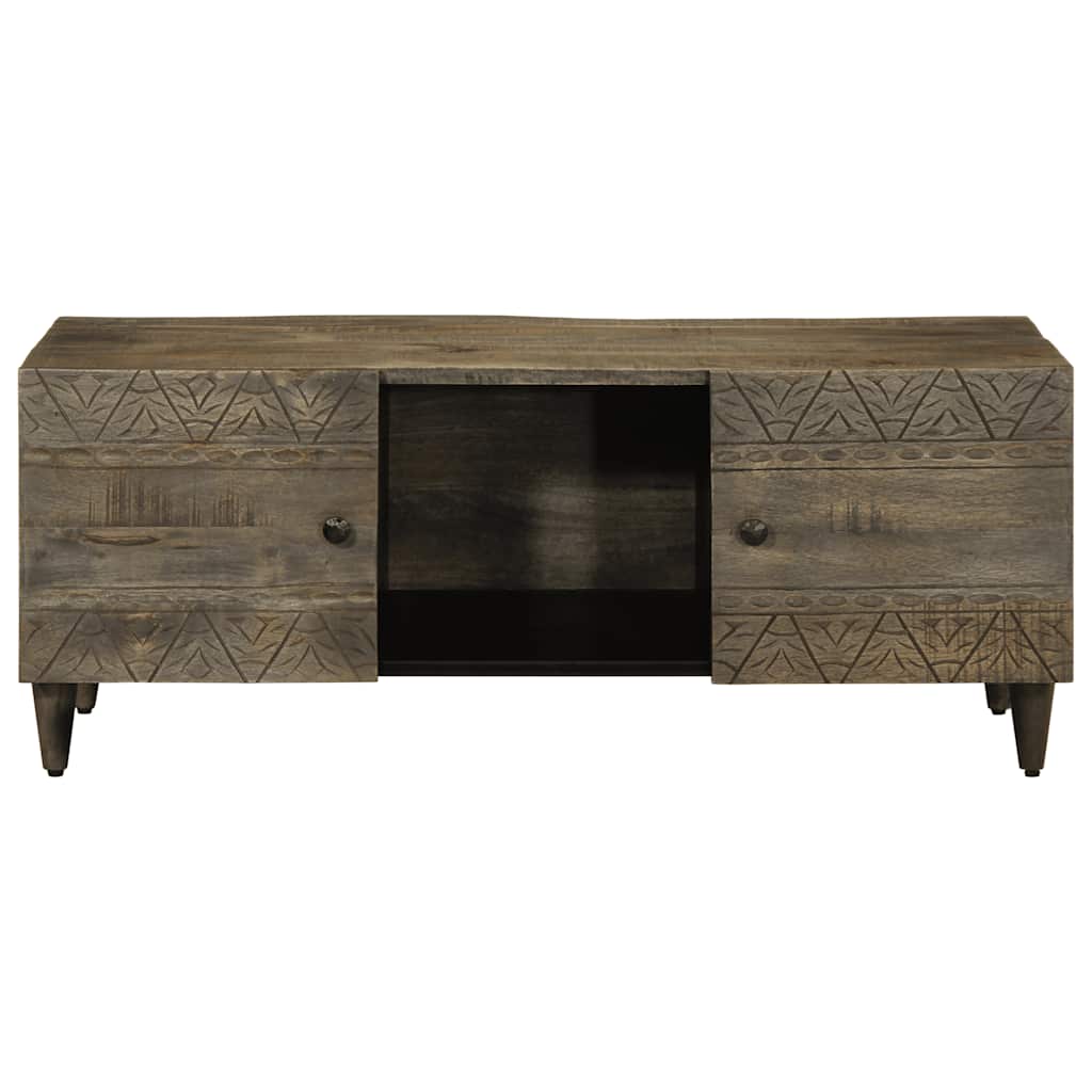Salontafel 100x54x40 cm massief mangohout lichtgrijs is nu te koop bij PeponiXL, paradijselijk wonen!