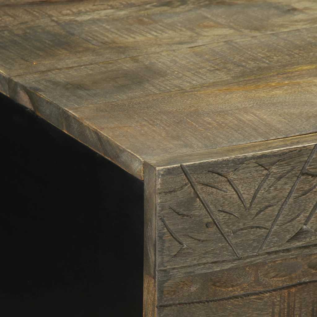 Salontafel 100x54x40 cm massief mangohout lichtgrijs is nu te koop bij PeponiXL, paradijselijk wonen!