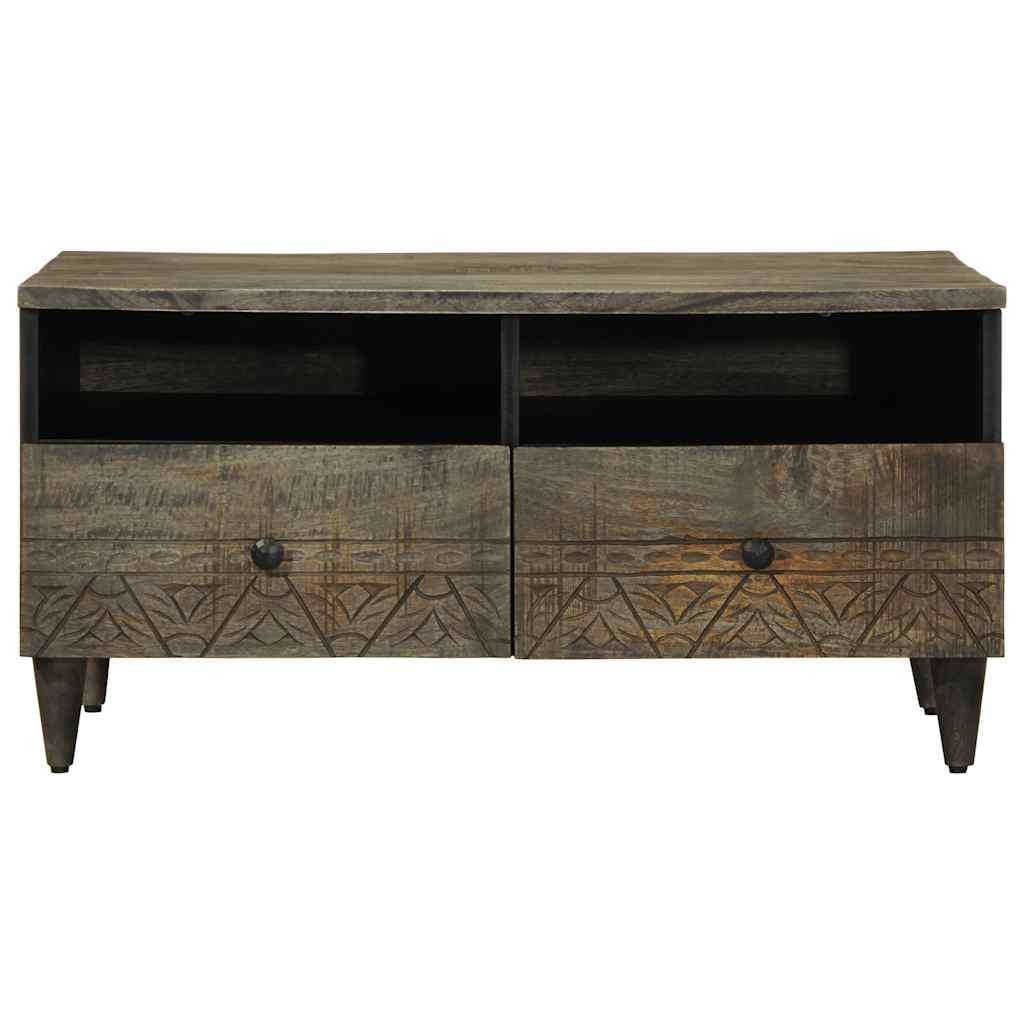 Salontafel 80x54x40 cm massief mangohout lichtgrijs is nu te koop bij PeponiXL, paradijselijk wonen!