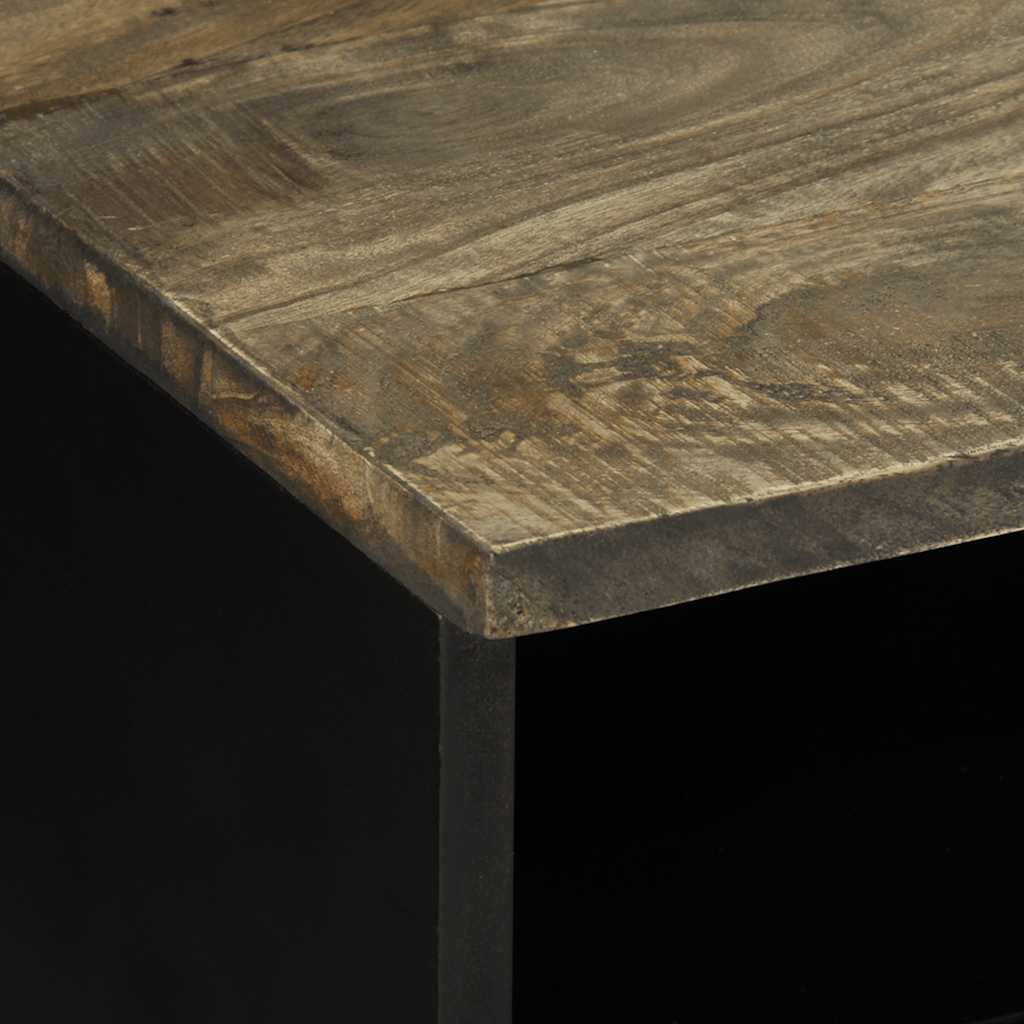 Salontafel 80x54x40 cm massief mangohout lichtgrijs is nu te koop bij PeponiXL, paradijselijk wonen!