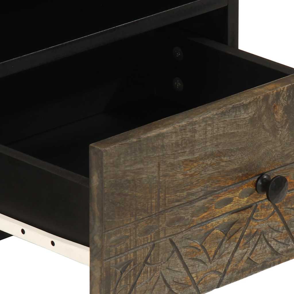 Salontafel 80x54x40 cm massief mangohout lichtgrijs is nu te koop bij PeponiXL, paradijselijk wonen!