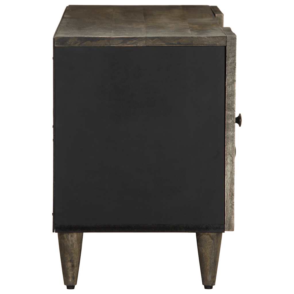 Tv-meubel 105x33,5x46 cm massief mangohout lichtgrijs is nu te koop bij PeponiXL, paradijselijk wonen!