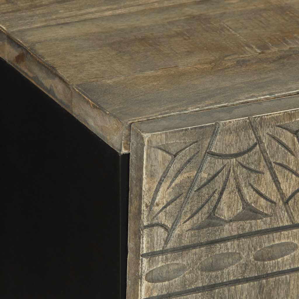 Tv-meubel 105x33,5x46 cm massief mangohout lichtgrijs is nu te koop bij PeponiXL, paradijselijk wonen!