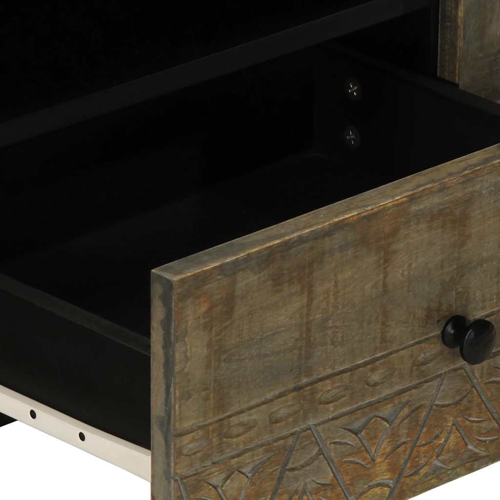 Tv-meubel 105x33,5x46 cm massief mangohout lichtgrijs is nu te koop bij PeponiXL, paradijselijk wonen!