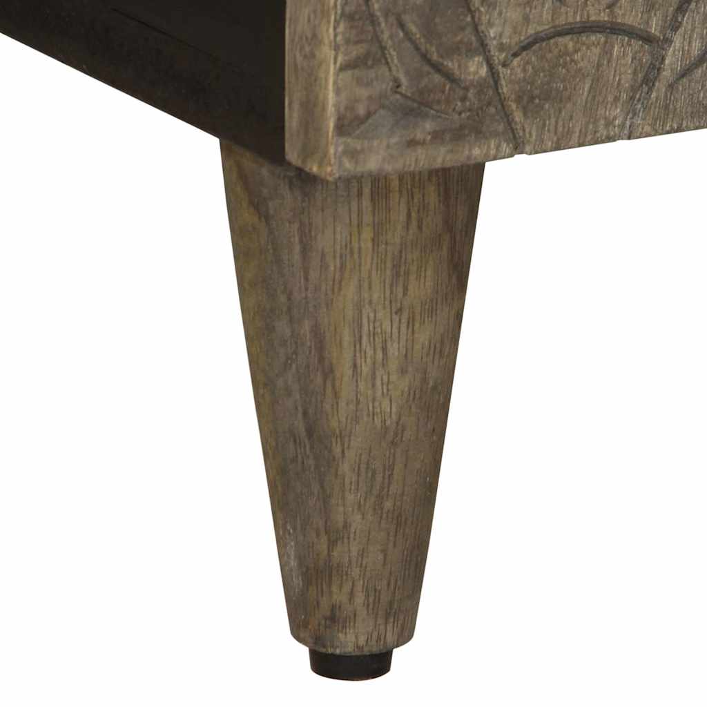 Tv-meubel 105x33,5x46 cm massief mangohout lichtgrijs is nu te koop bij PeponiXL, paradijselijk wonen!