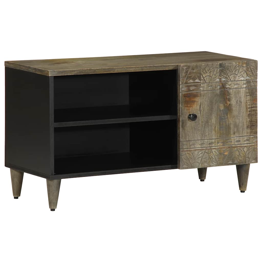 Tv-meubel 80x31,5x46 cm massief mangohout lichtgrijs is nu te koop bij PeponiXL, paradijselijk wonen!