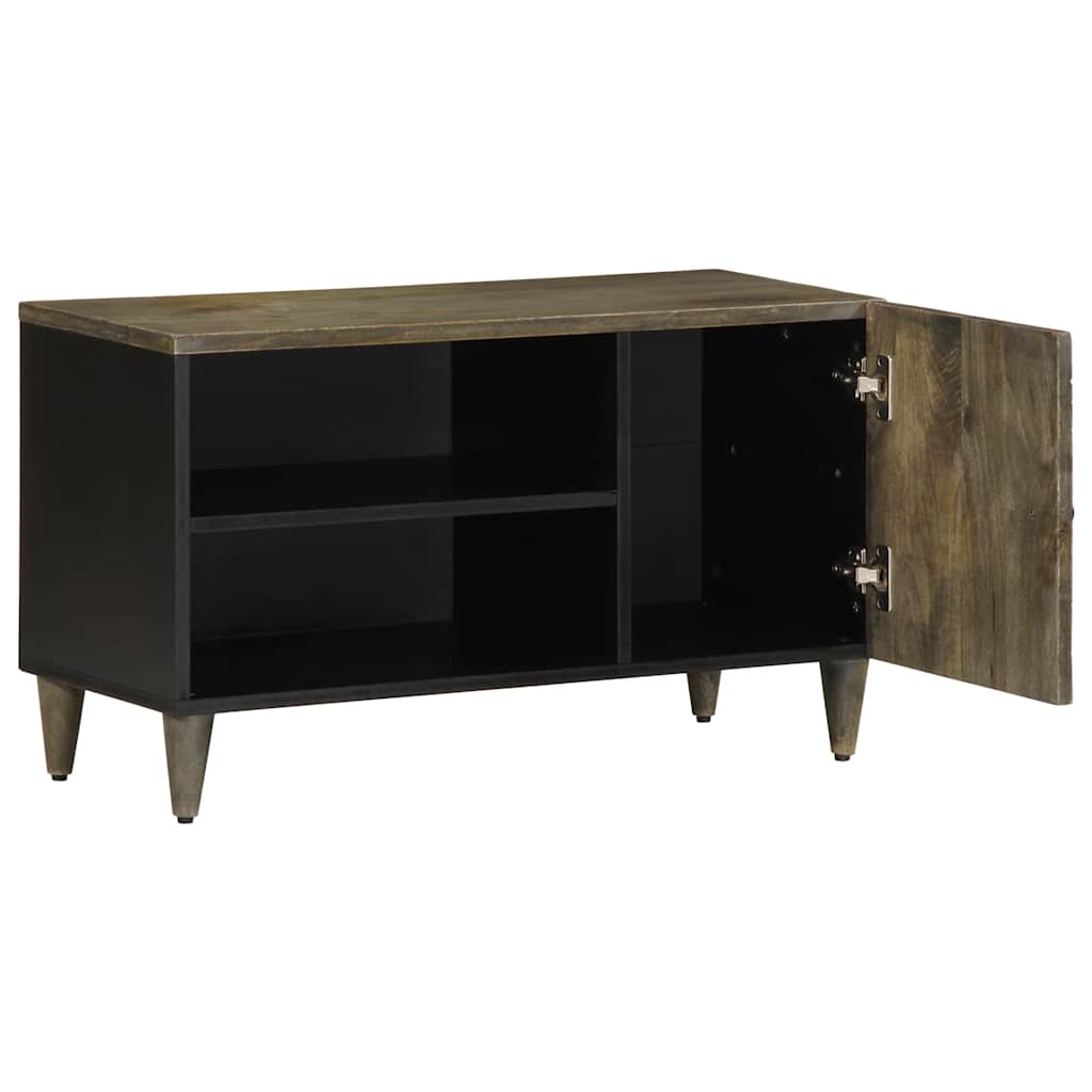 Tv-meubel 80x31,5x46 cm massief mangohout lichtgrijs is nu te koop bij PeponiXL, paradijselijk wonen!