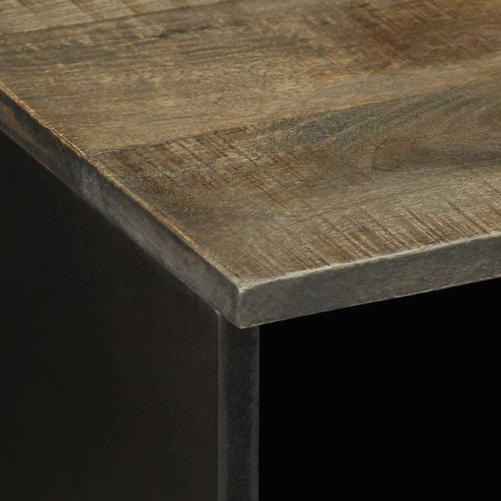 Tv-meubel 100x33x46 cm massief mangohout zwart is nu te koop bij PeponiXL, paradijselijk wonen!