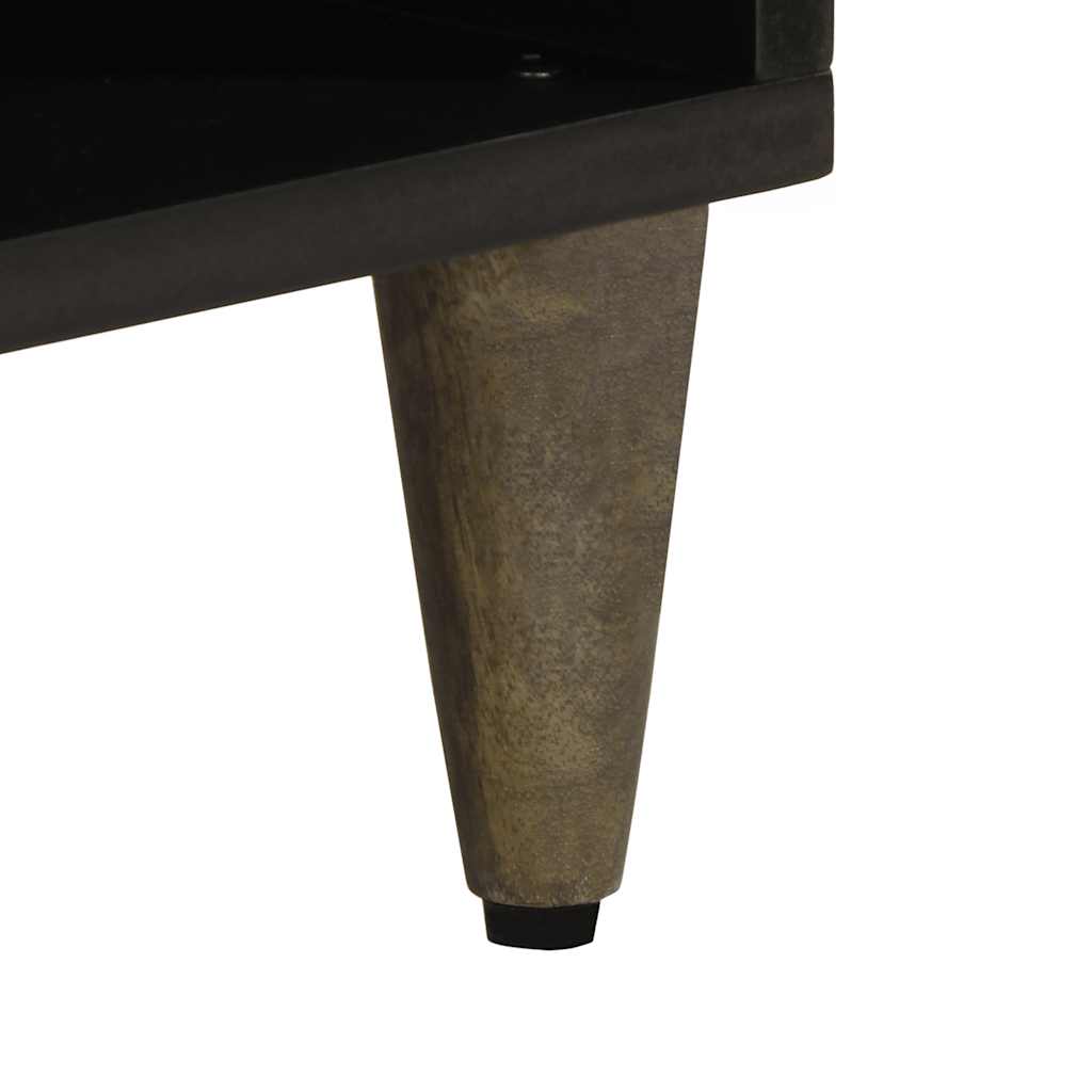 Tv-meubel 100x33x46 cm massief mangohout zwart is nu te koop bij PeponiXL, paradijselijk wonen!