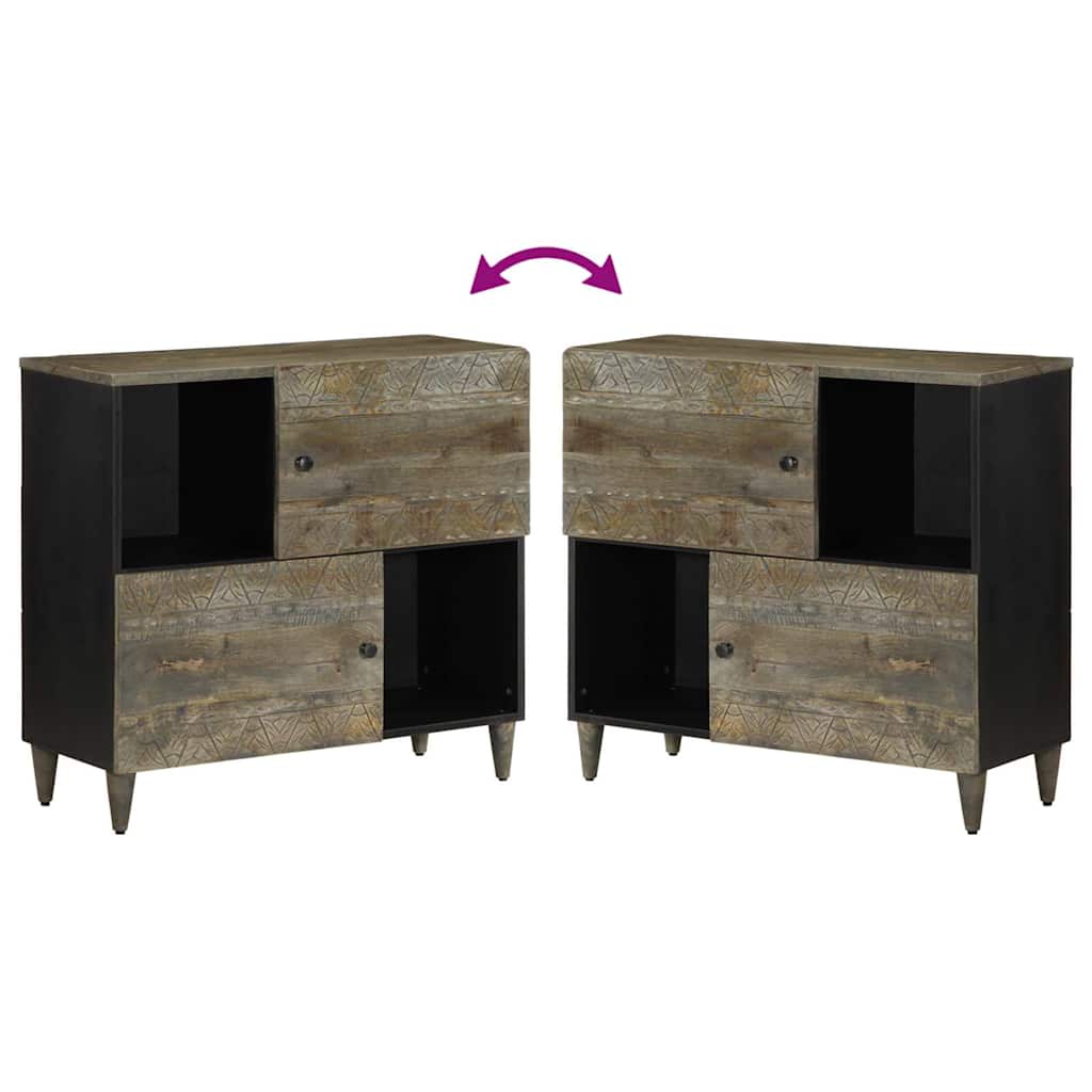 Dressoir 80x33x75 cm massief mangohout is nu te koop bij PeponiXL, paradijselijk wonen!