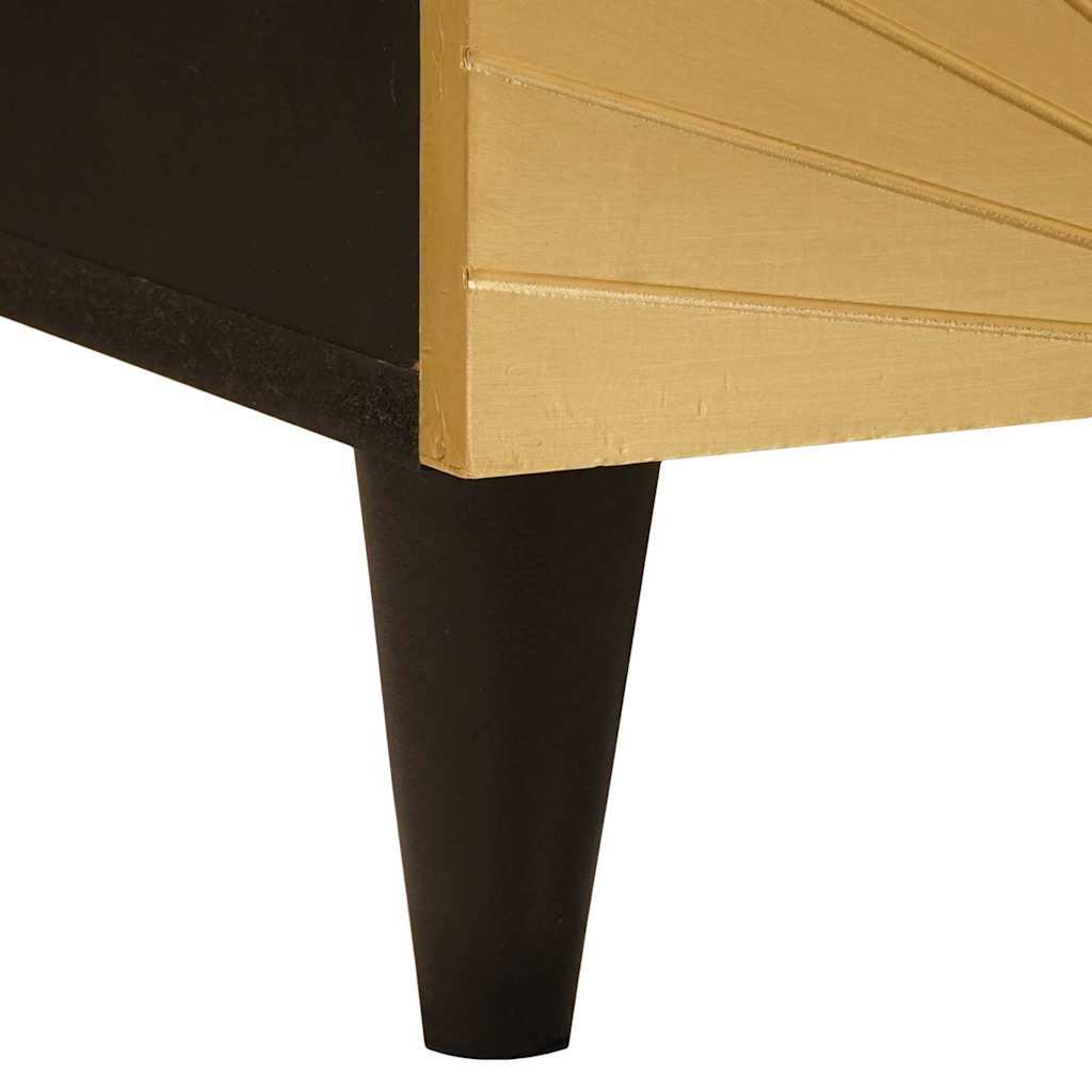 TV-kast met lade Zwart en Goud 70 x 33 x 46 cm Bewerkt hout is nu te koop bij PeponiXL, paradijselijk wonen!
