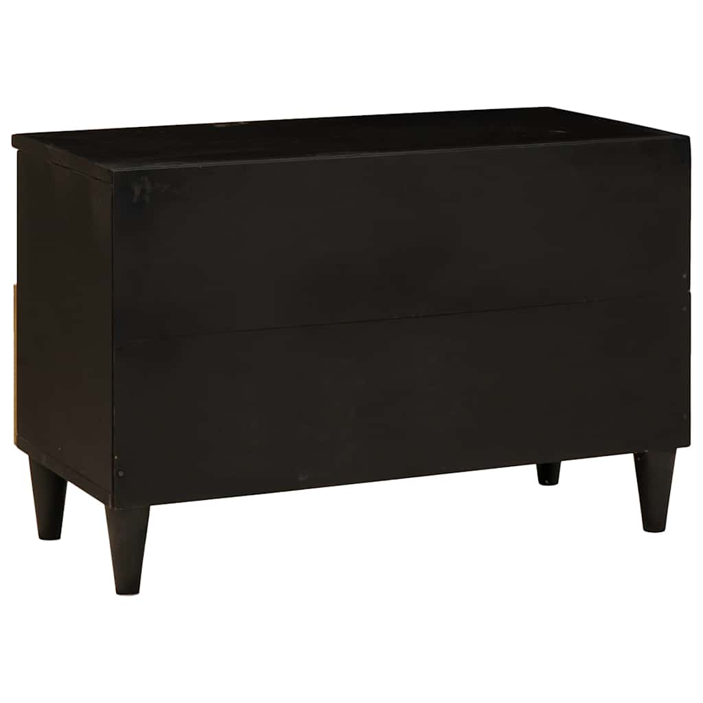 TV-kast met lade Zwart en Goud 70 x 33 x 46 cm Bewerkt hout is nu te koop bij PeponiXL, paradijselijk wonen!