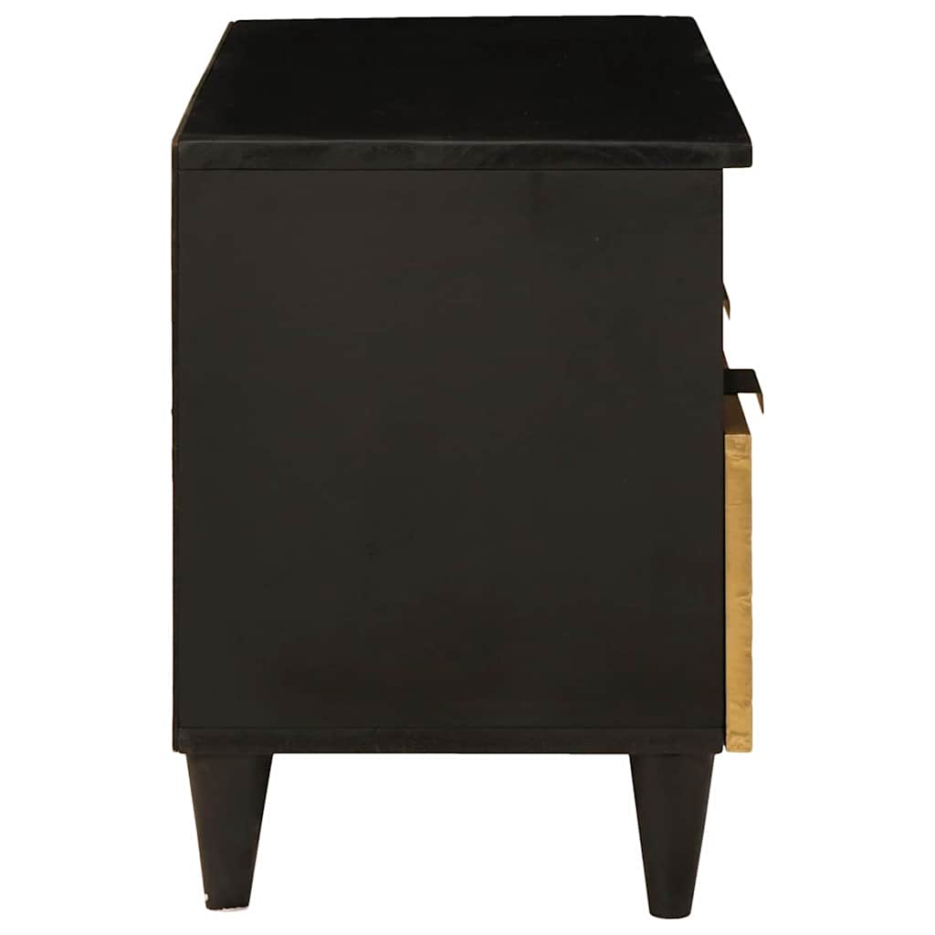 TV-kast met lade Zwart en Goud 70 x 33 x 46 cm Bewerkt hout is nu te koop bij PeponiXL, paradijselijk wonen!