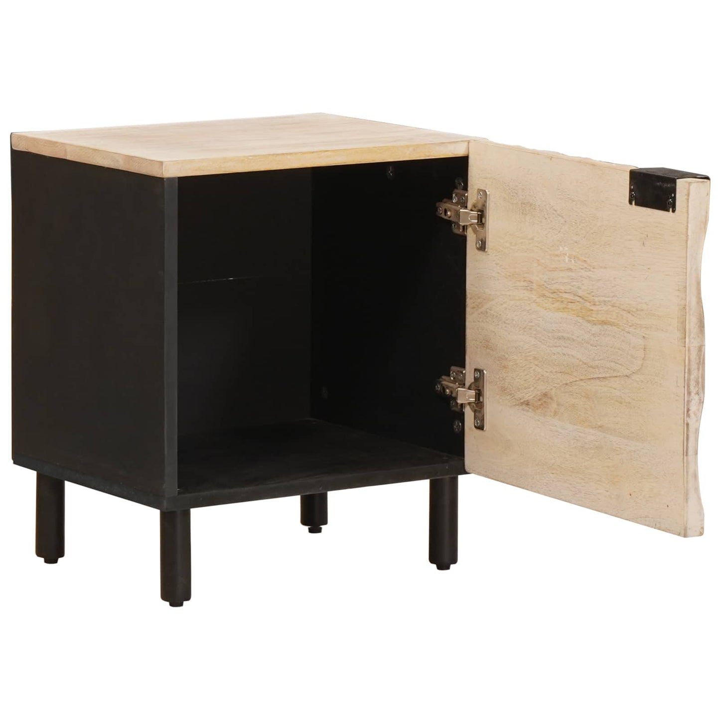 Nachtkastje 2 pcs Wit 40 x 33 x 46 cm Massief Mango Hout is nu te koop bij PeponiXL, paradijselijk wonen!