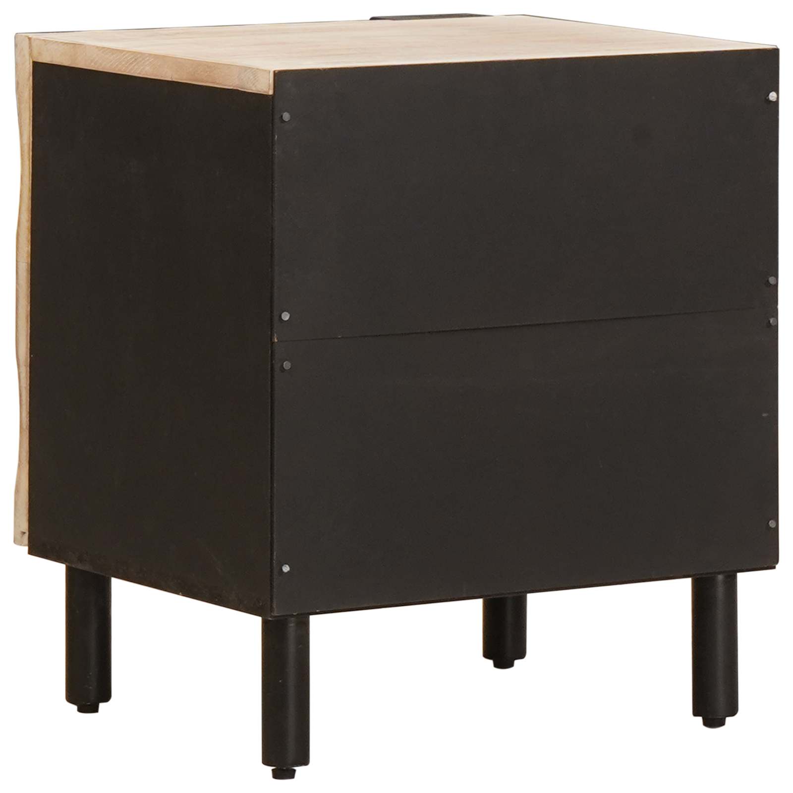 Nachtkastje 2 pcs Wit 40 x 33 x 46 cm Massief Mango Hout is nu te koop bij PeponiXL, paradijselijk wonen!