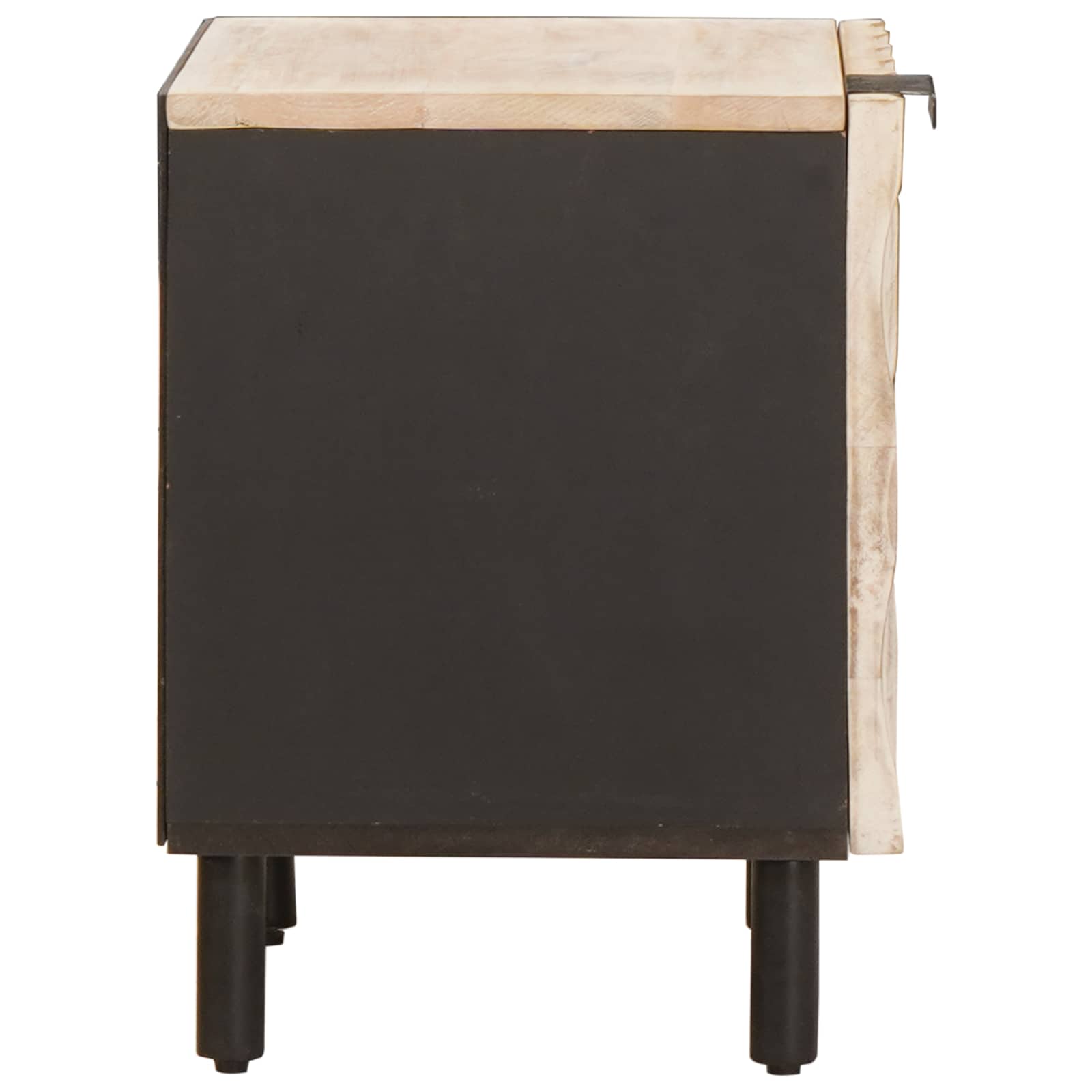 Nachtkastje 2 pcs Wit 40 x 33 x 46 cm Massief Mango Hout is nu te koop bij PeponiXL, paradijselijk wonen!
