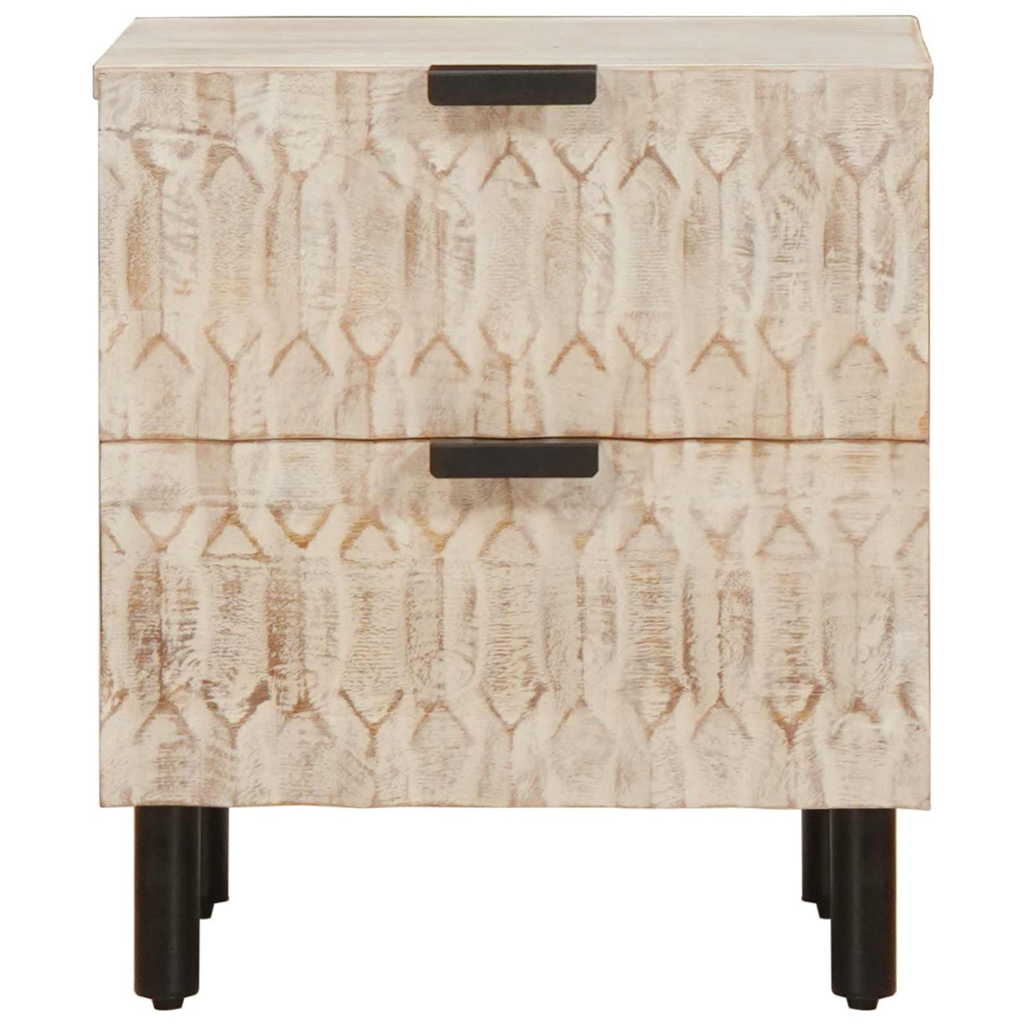 Nachtkastje met lade Wit 40 x 33 x 46 cm Massief Mango Hout is nu te koop bij PeponiXL, paradijselijk wonen!