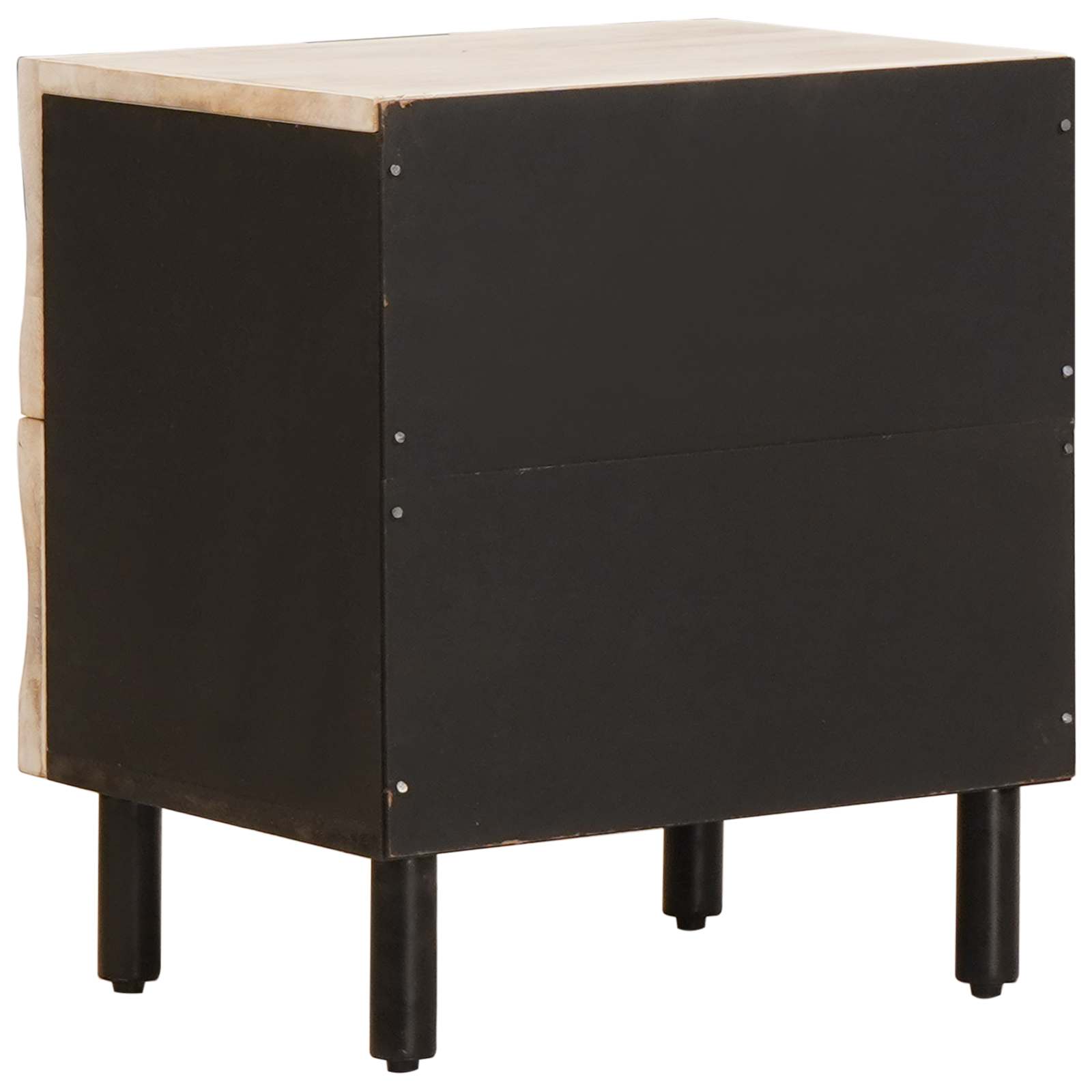 Nachtkastje 2 pcs Wit 40 x 33 x 46 cm Massief Mango Hout is nu te koop bij PeponiXL, paradijselijk wonen!