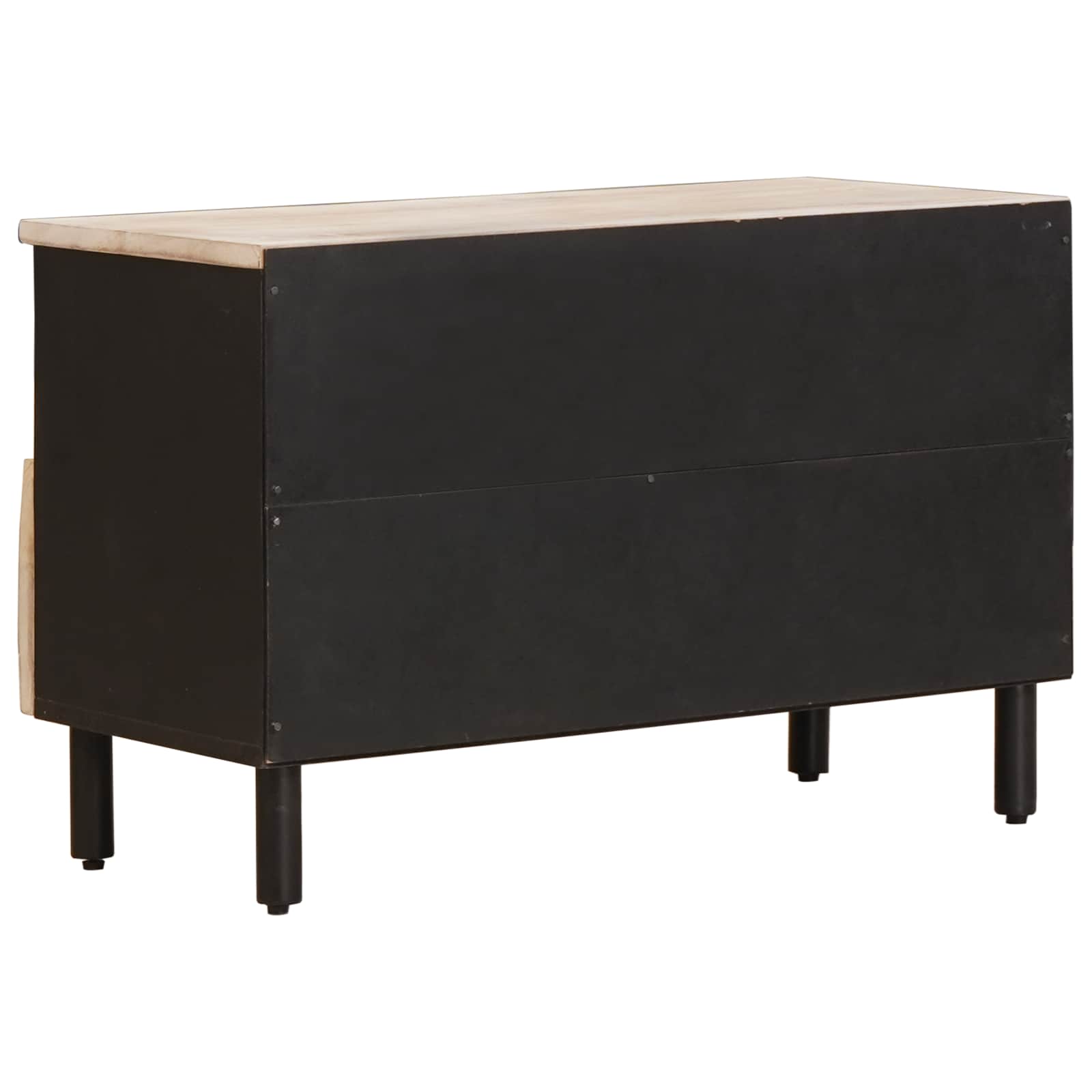 TV-kast Witte Was Afwerking 70 x 33 x 46 cm Massief Mango Hout is nu te koop bij PeponiXL, paradijselijk wonen!