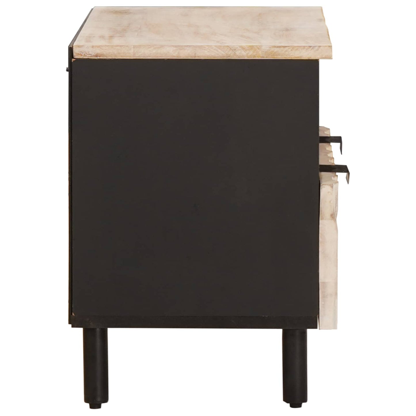 TV-kast Witte Was Afwerking 70 x 33 x 46 cm Massief Mango Hout is nu te koop bij PeponiXL, paradijselijk wonen!