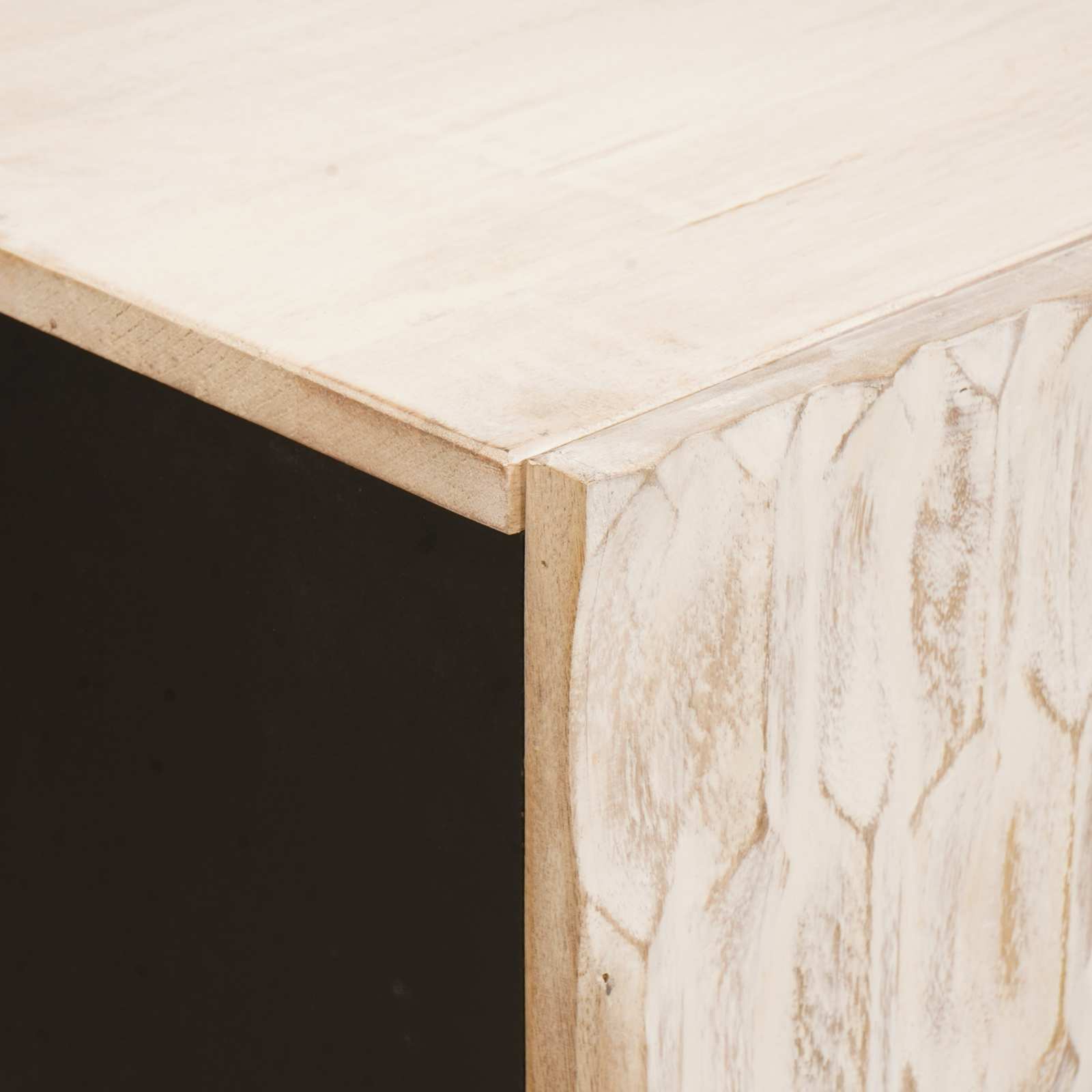 Dressoir Witte Was Afwerking 60 x 33 x 75 cm Massief Mango Hout is nu te koop bij PeponiXL, paradijselijk wonen!