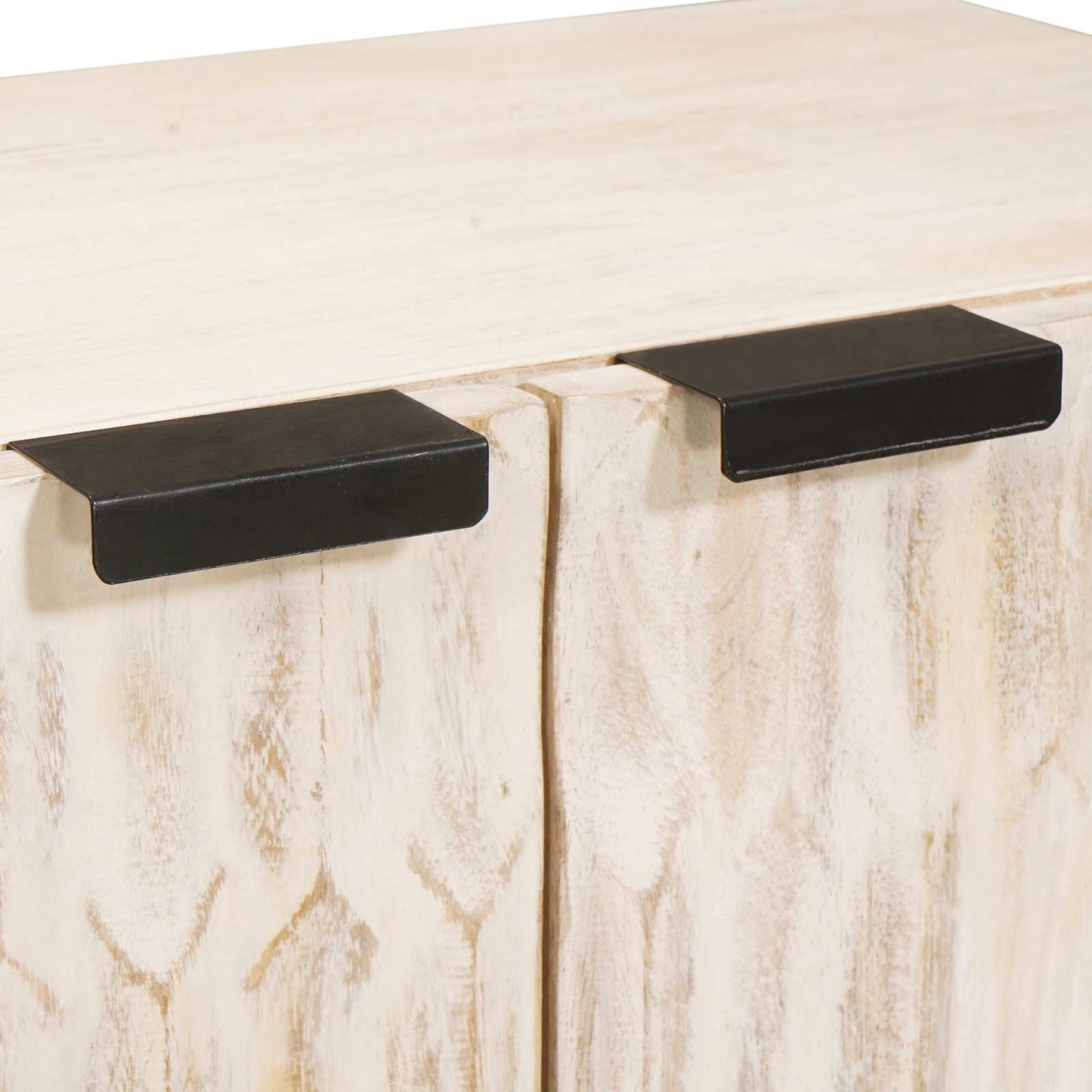 Dressoir Witte Was Afwerking 60 x 33 x 75 cm Massief Mango Hout is nu te koop bij PeponiXL, paradijselijk wonen!